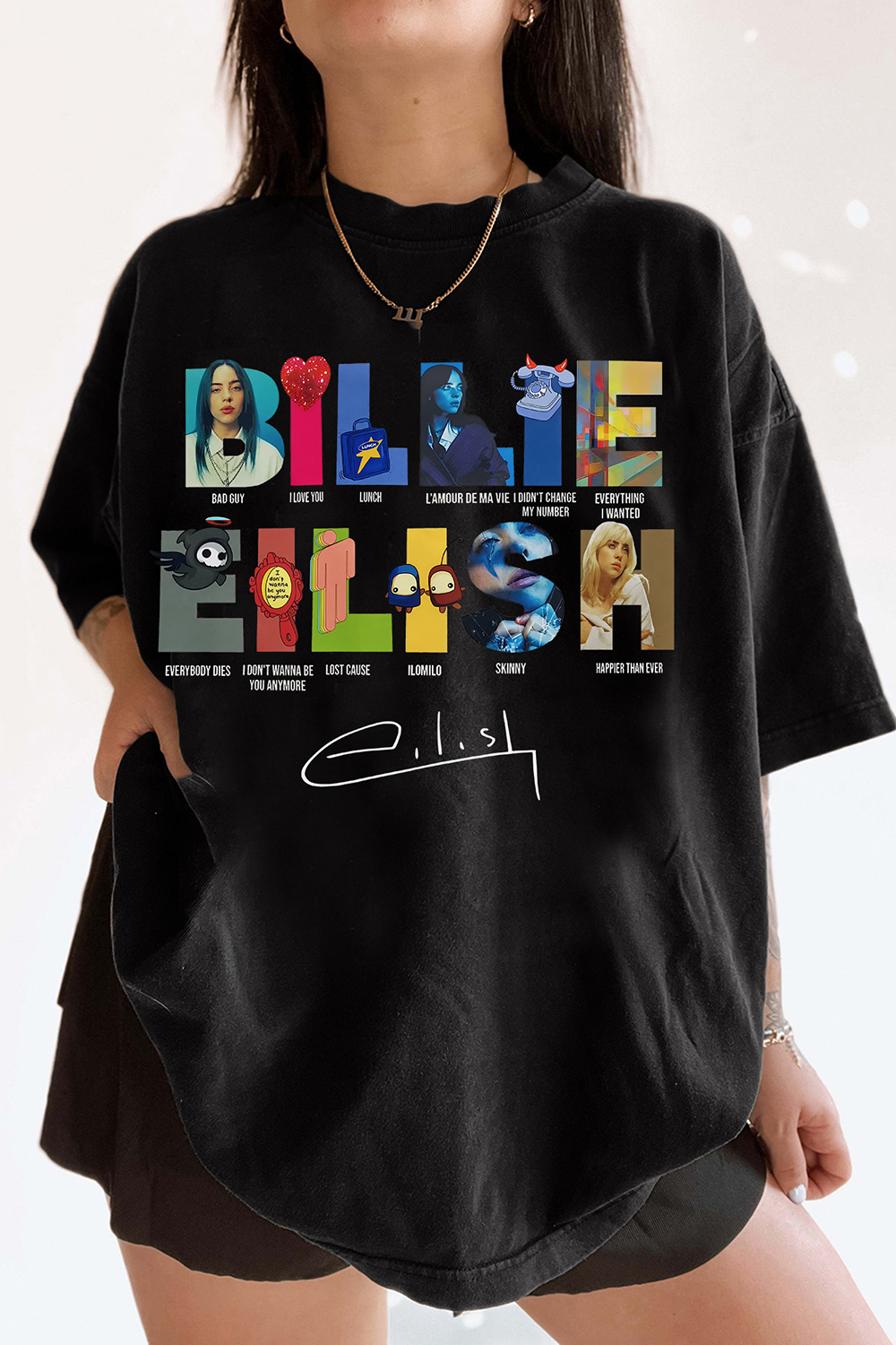 Billie Eilish Song Concert Tee For Women