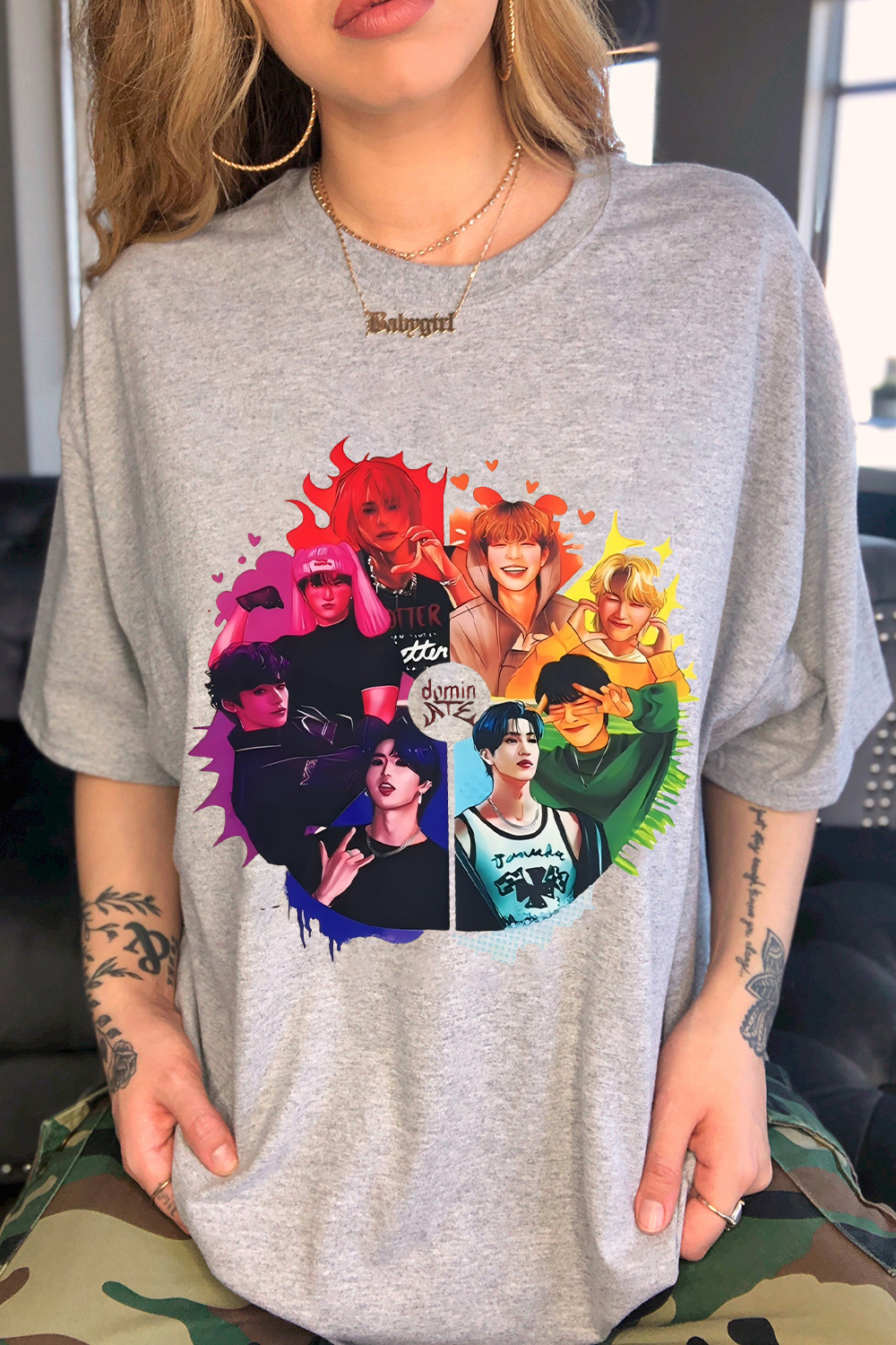 Stray Kids Dominate World Tour Graphic Tee For Women