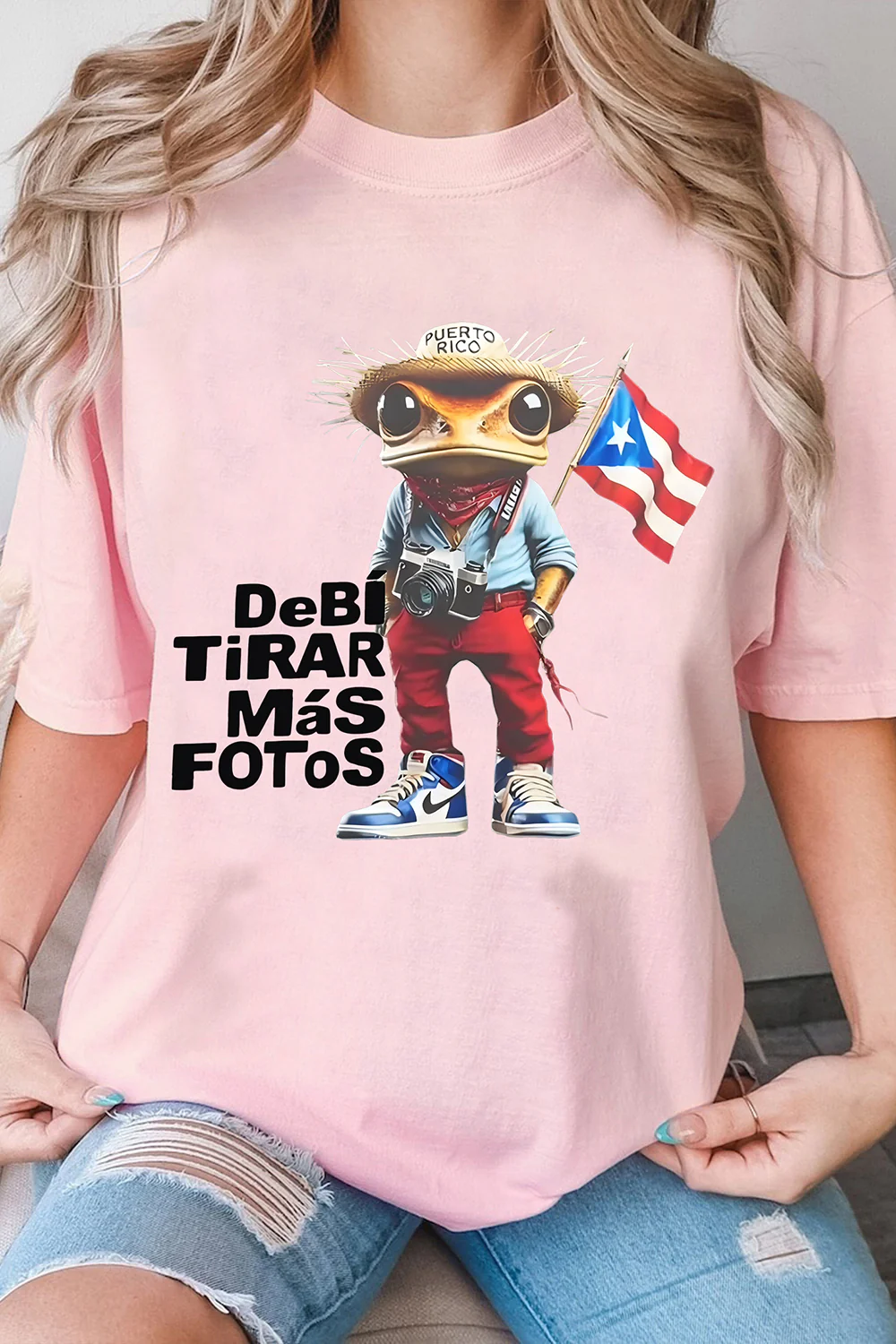 Bad Bunny DTMF Frog Flag Tee For Women
