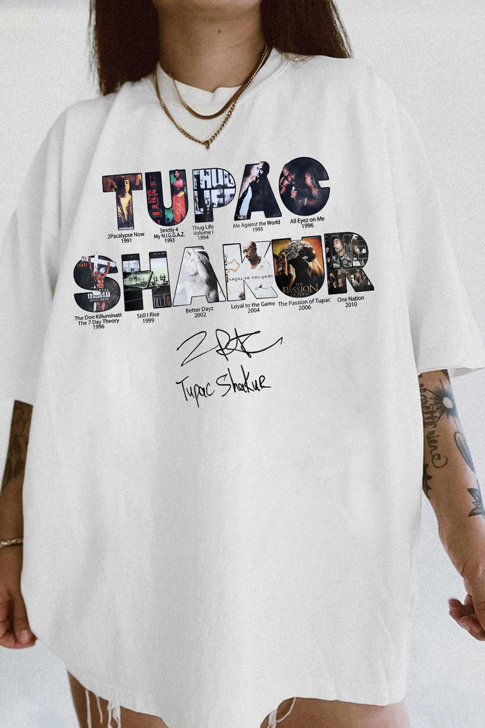 2pacs Hakur Album Tee For Women