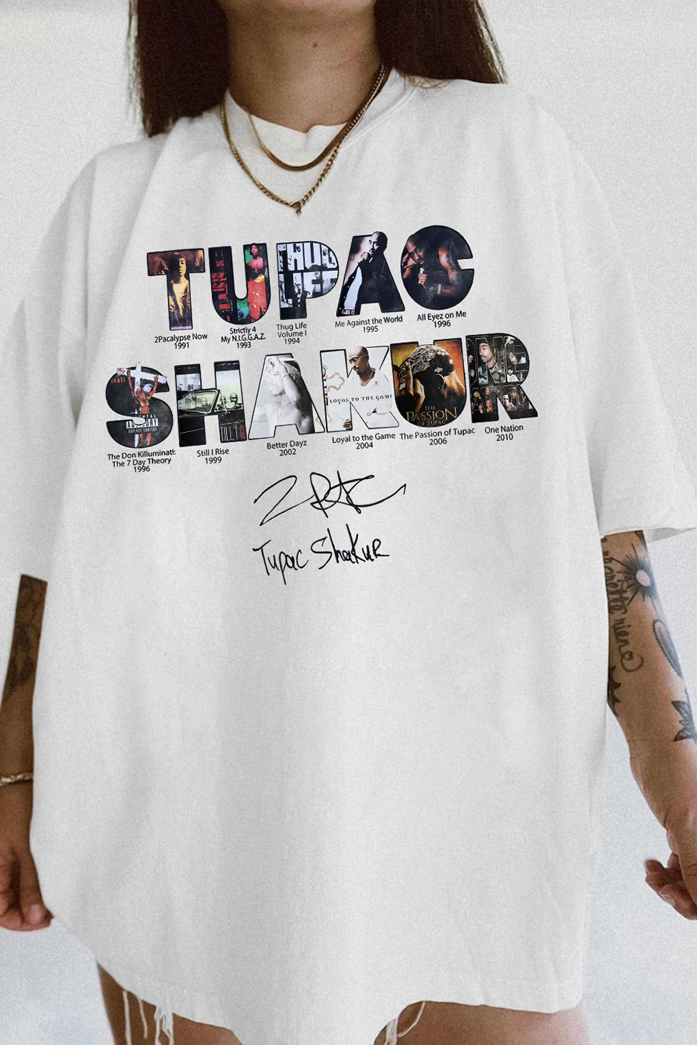 2pacs Hakur Album Tee For Women