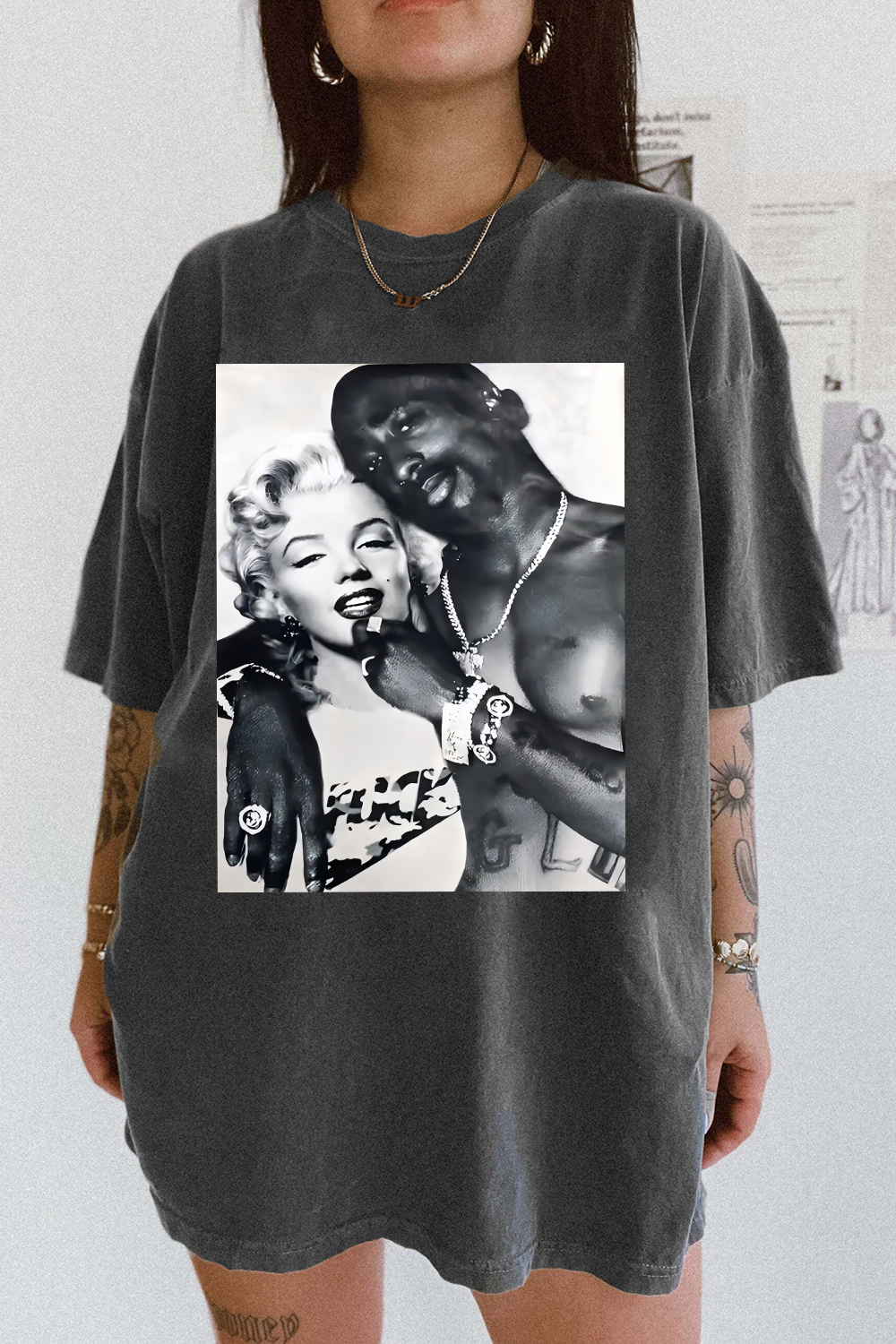 Tupac Shakur Marilyn Monroe Graphic Tee For Women