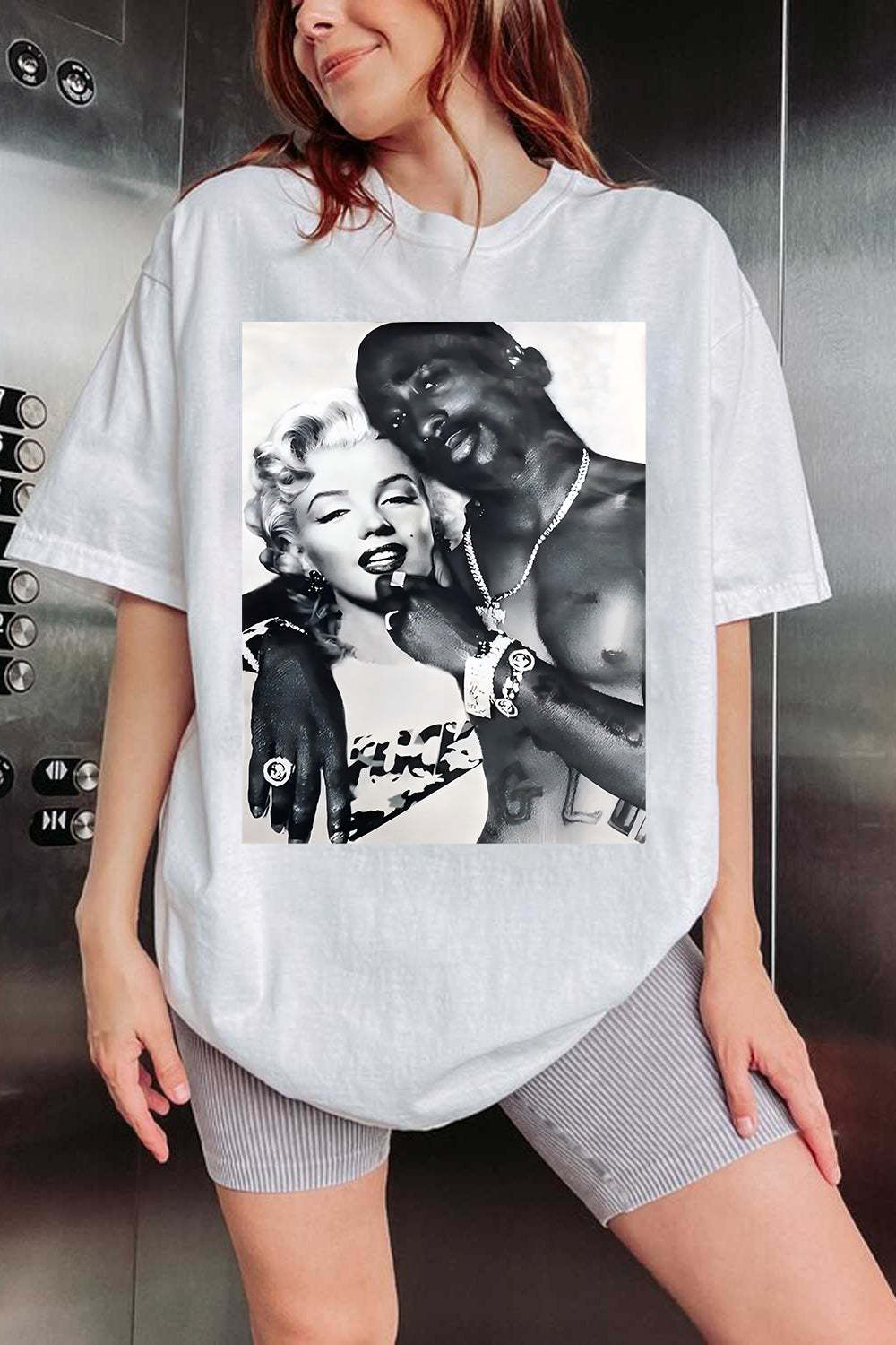 Tupac Shakur Marilyn Monroe Graphic Tee For Women
