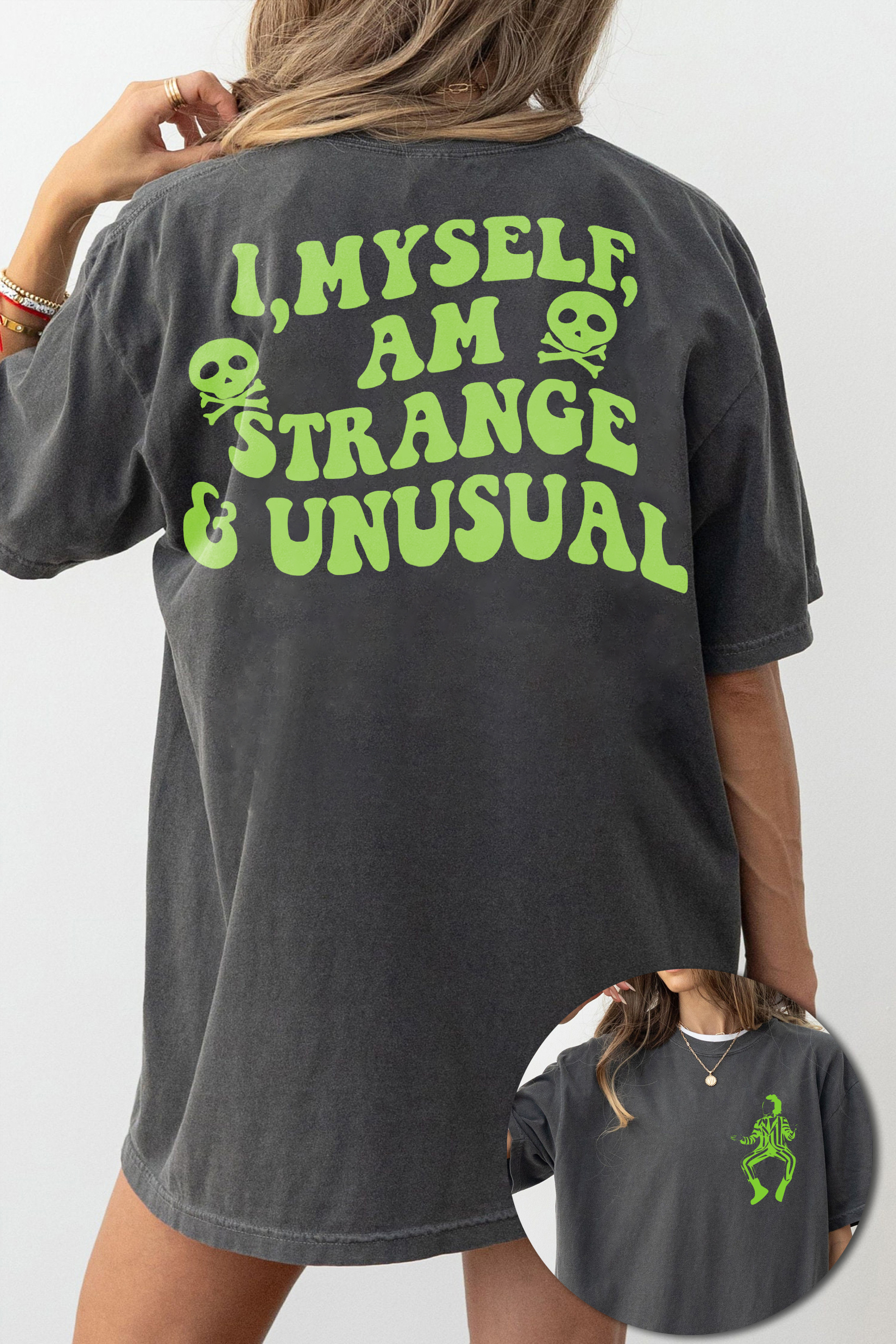 Beetle juice “I myself am strange and unusual” Tee For Women 