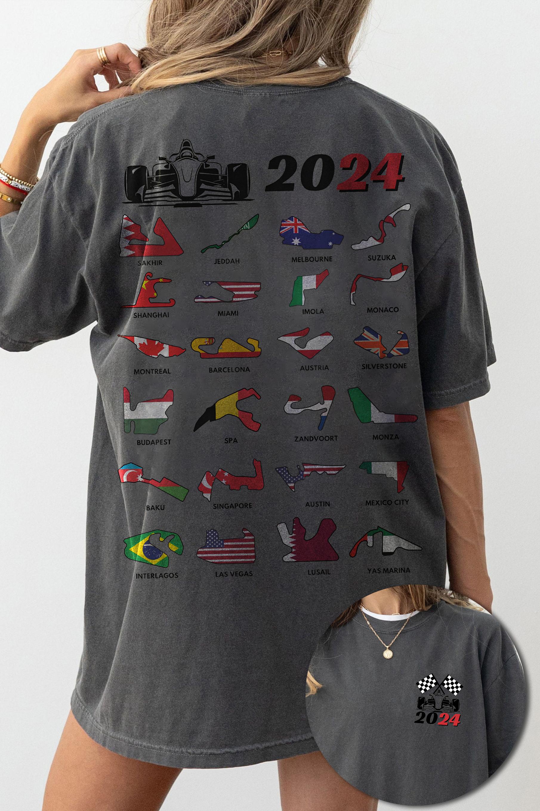 2024 Formula One Season F1 Car  Tee For Women