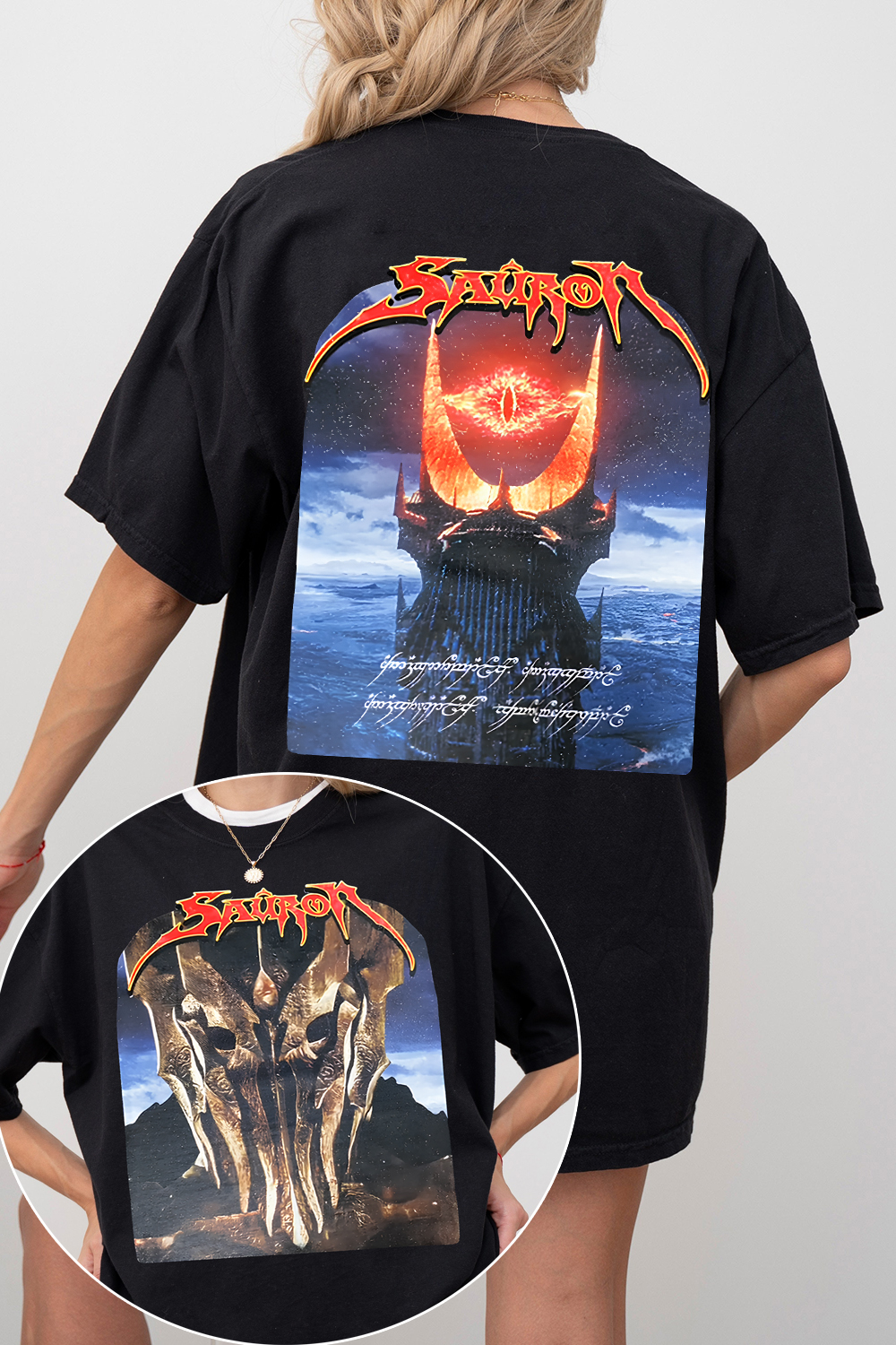 Sauron Vintage LOTR  Tee For Man