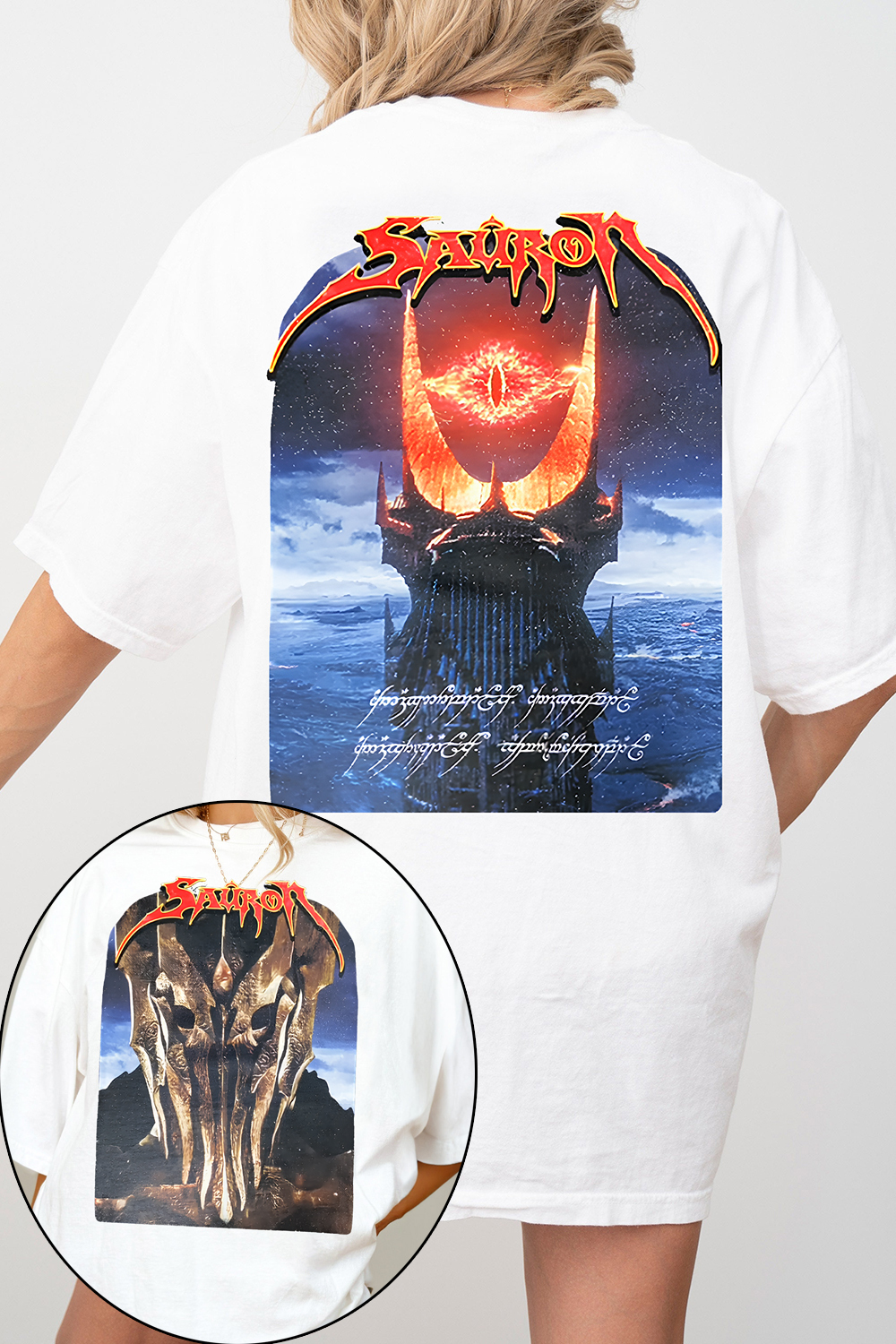 Sauron Vintage LOTR  Tee For Man