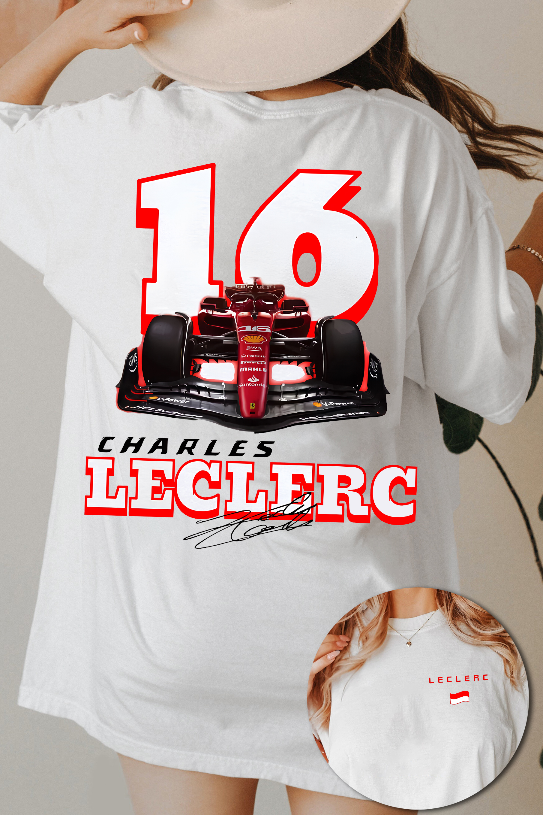 Charles Leclerc Formula One  Tee For Women