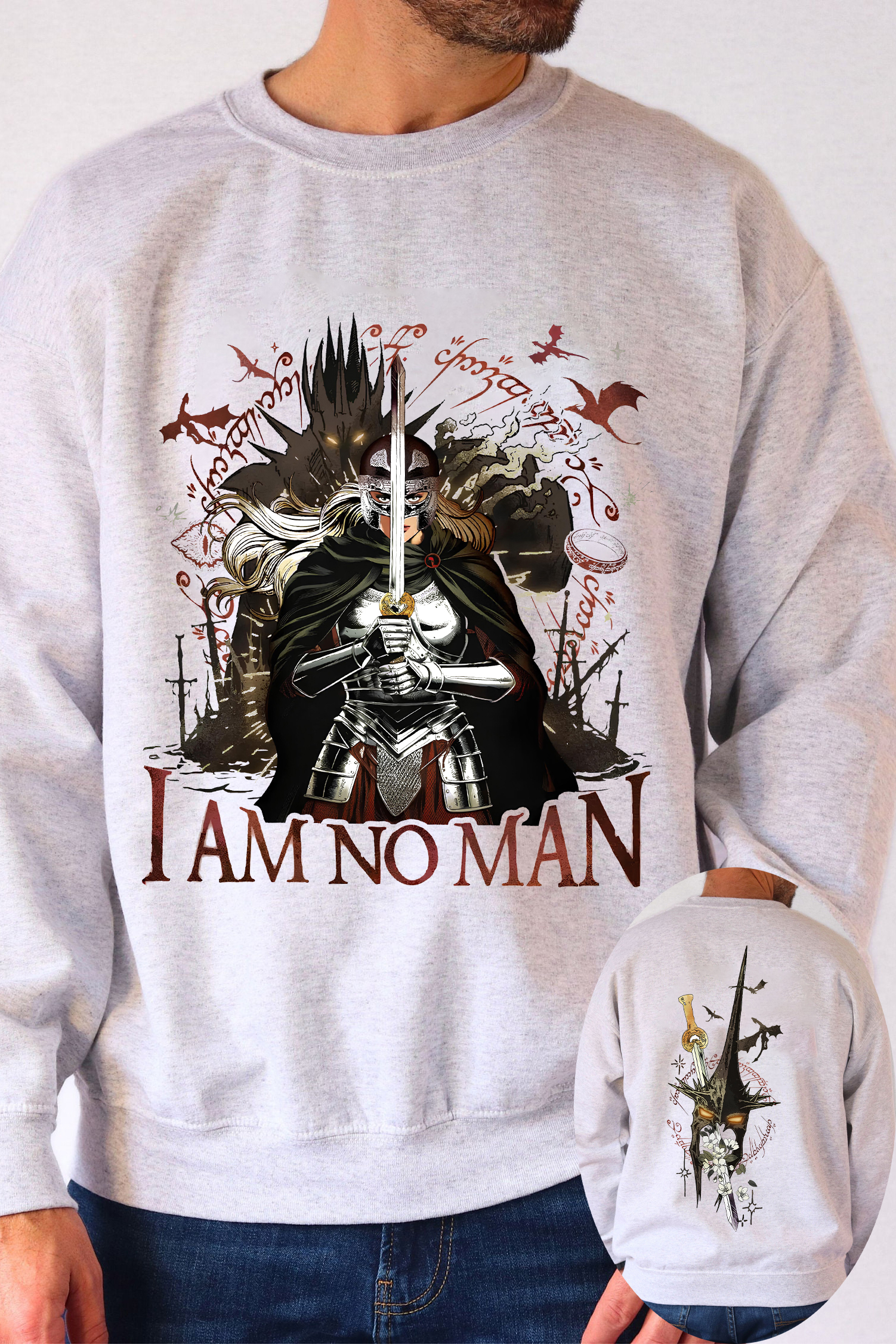 I Am No Man  LOTR Sweatshirt For Men