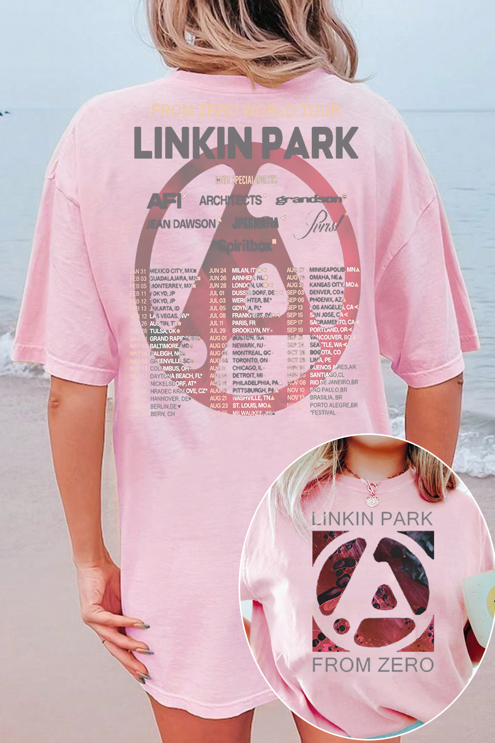 Linkin Park From Zero World Tour 2025 Tee For Women