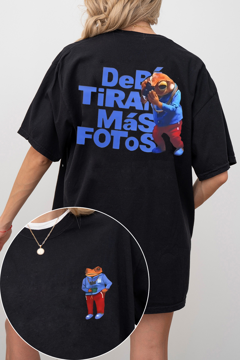 Debi Tirar Mas Fostos Frog Bad Bunny Tee For Women