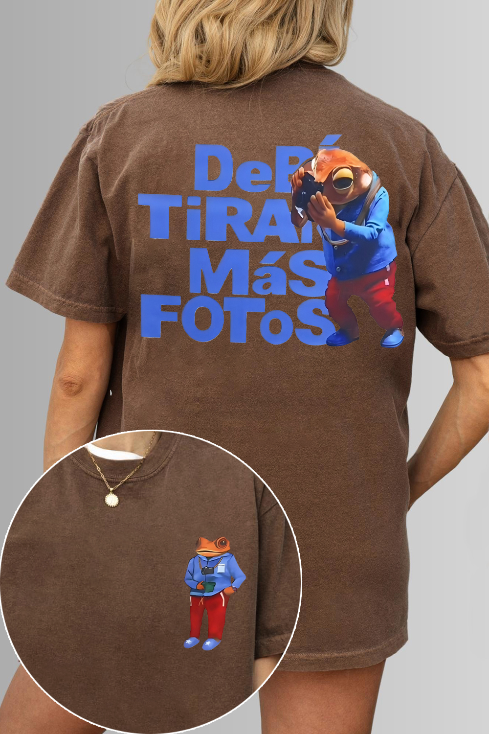 Debi Tirar Mas Fostos Frog Bad Bunny Tee For Women