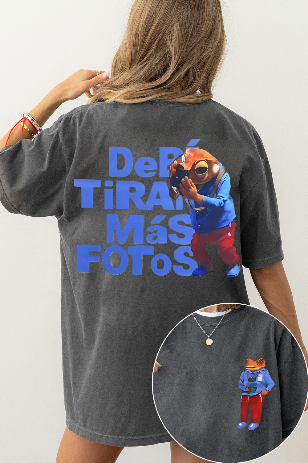 Debi Tirar Mas Fostos Frog Bad Bunny Tee For Women