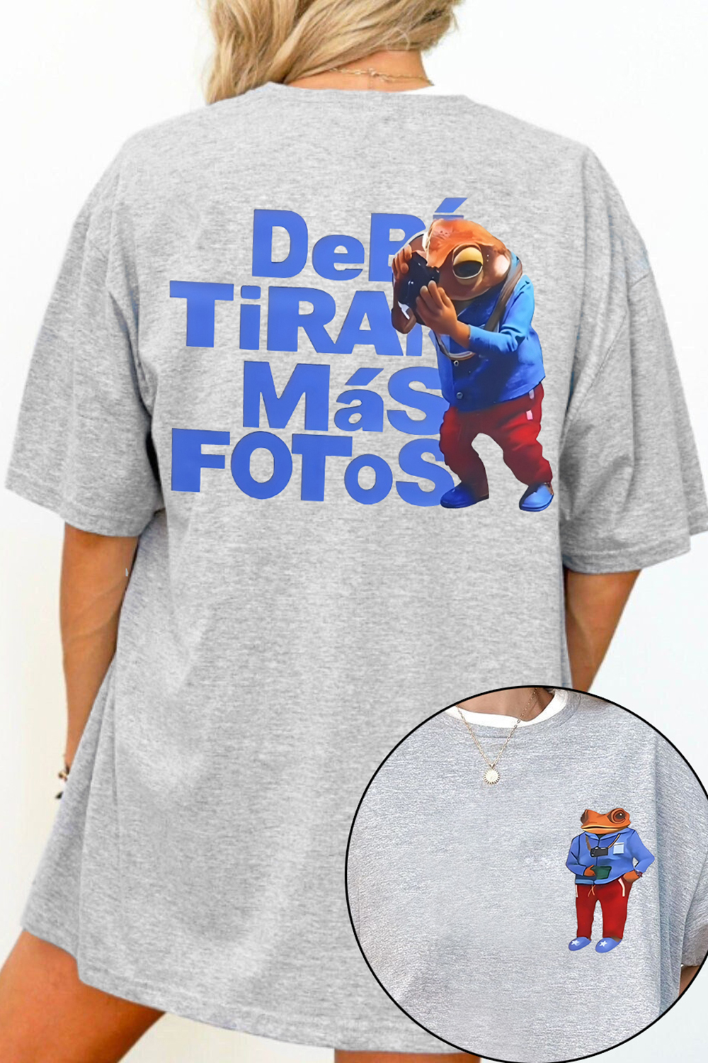 Debi Tirar Mas Fostos Frog Bad Bunny Tee For Women