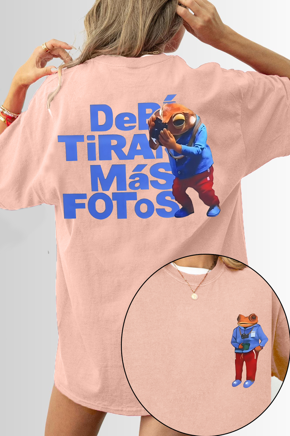 Debi Tirar Mas Fostos Frog Bad Bunny Tee For Women