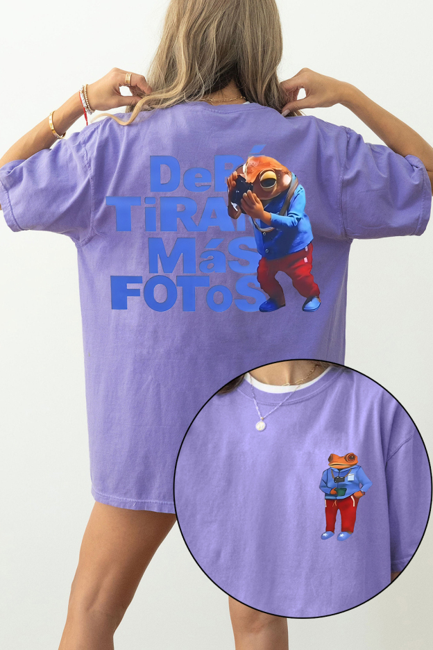 Debi Tirar Mas Fostos Frog Bad Bunny Tee For Women