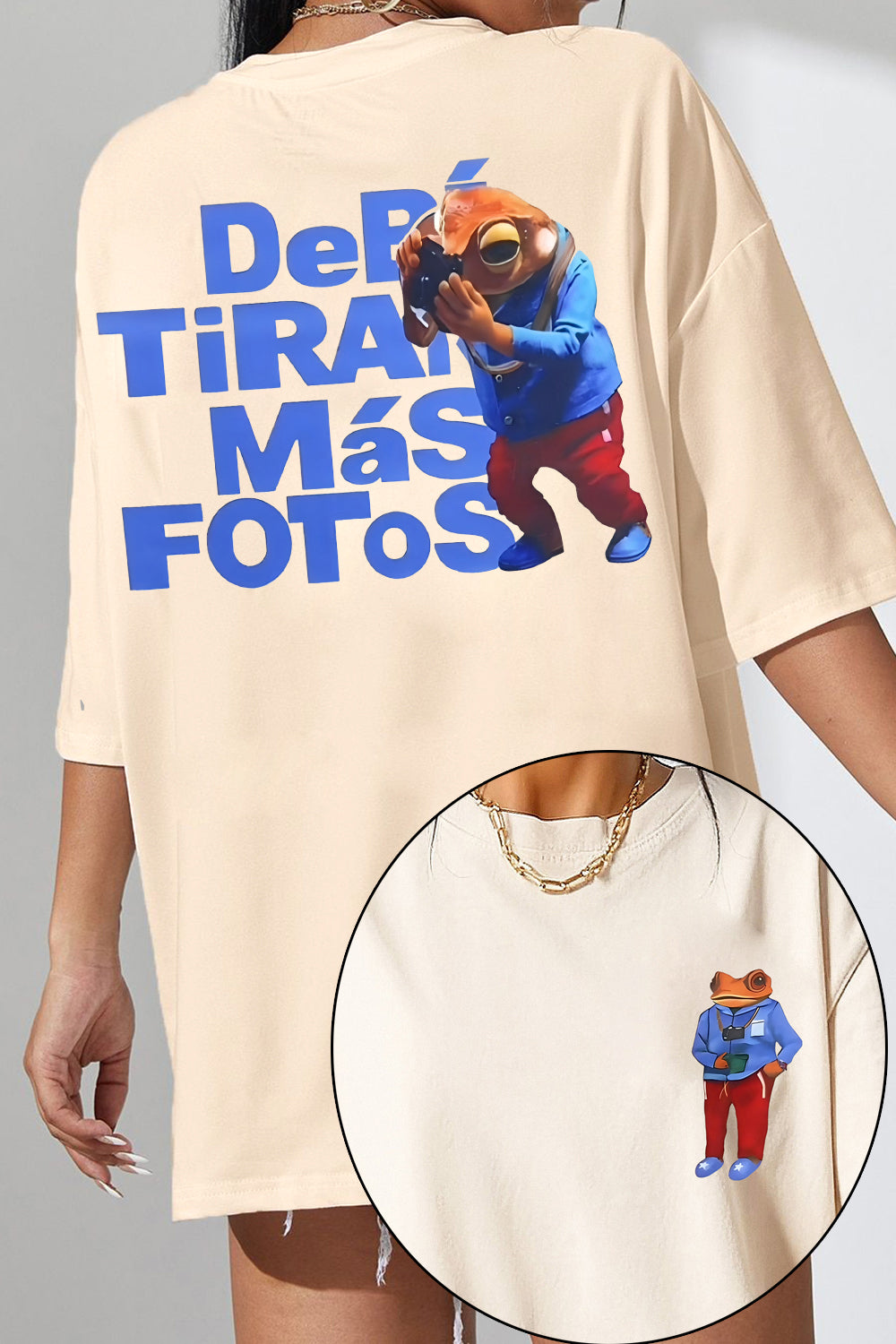 Debi Tirar Mas Fostos Frog Bad Bunny Tee For Women