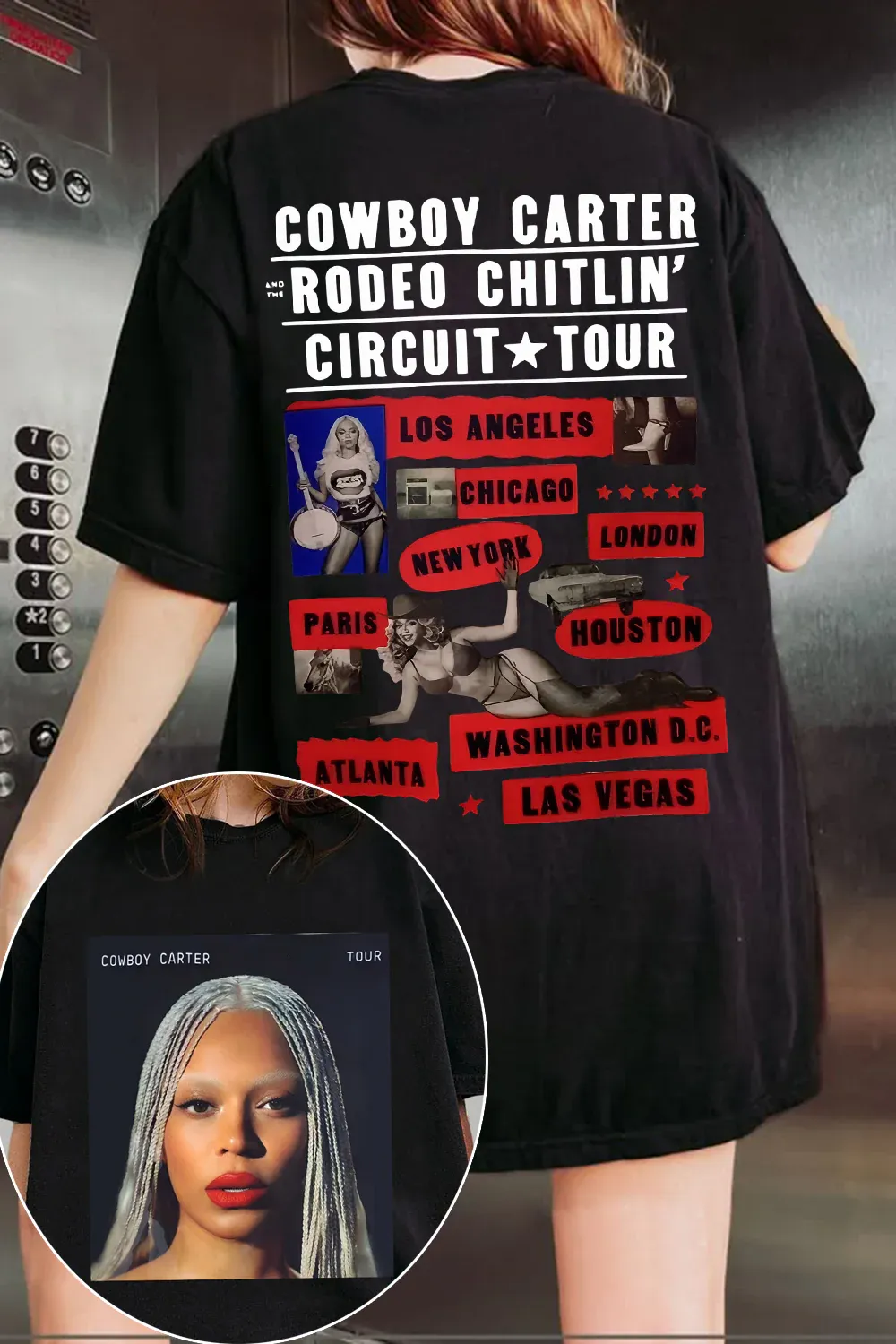 Beyonc  Cowboy Carter Tour Tee For Women