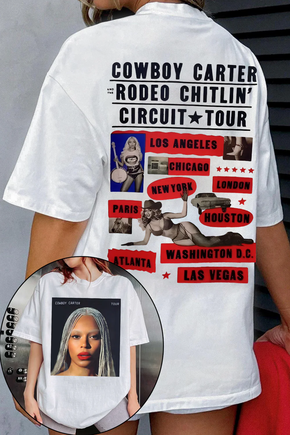 Beyonc  Cowboy Carter Tour Tee For Women