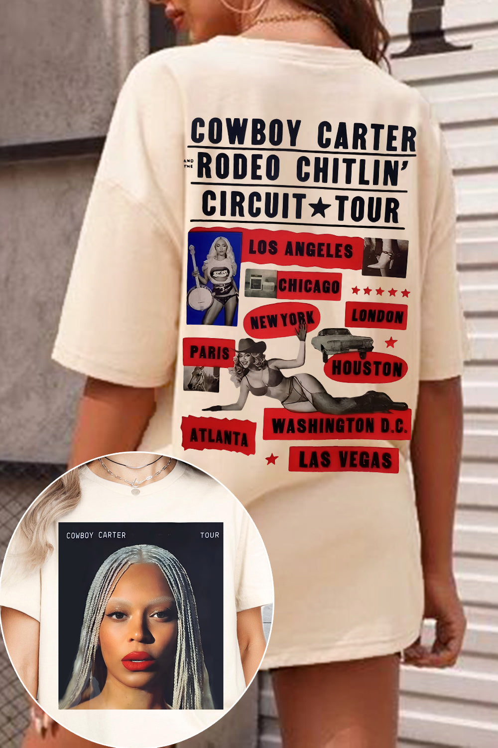 Beyonc  Cowboy Carter Tour Tee For Women