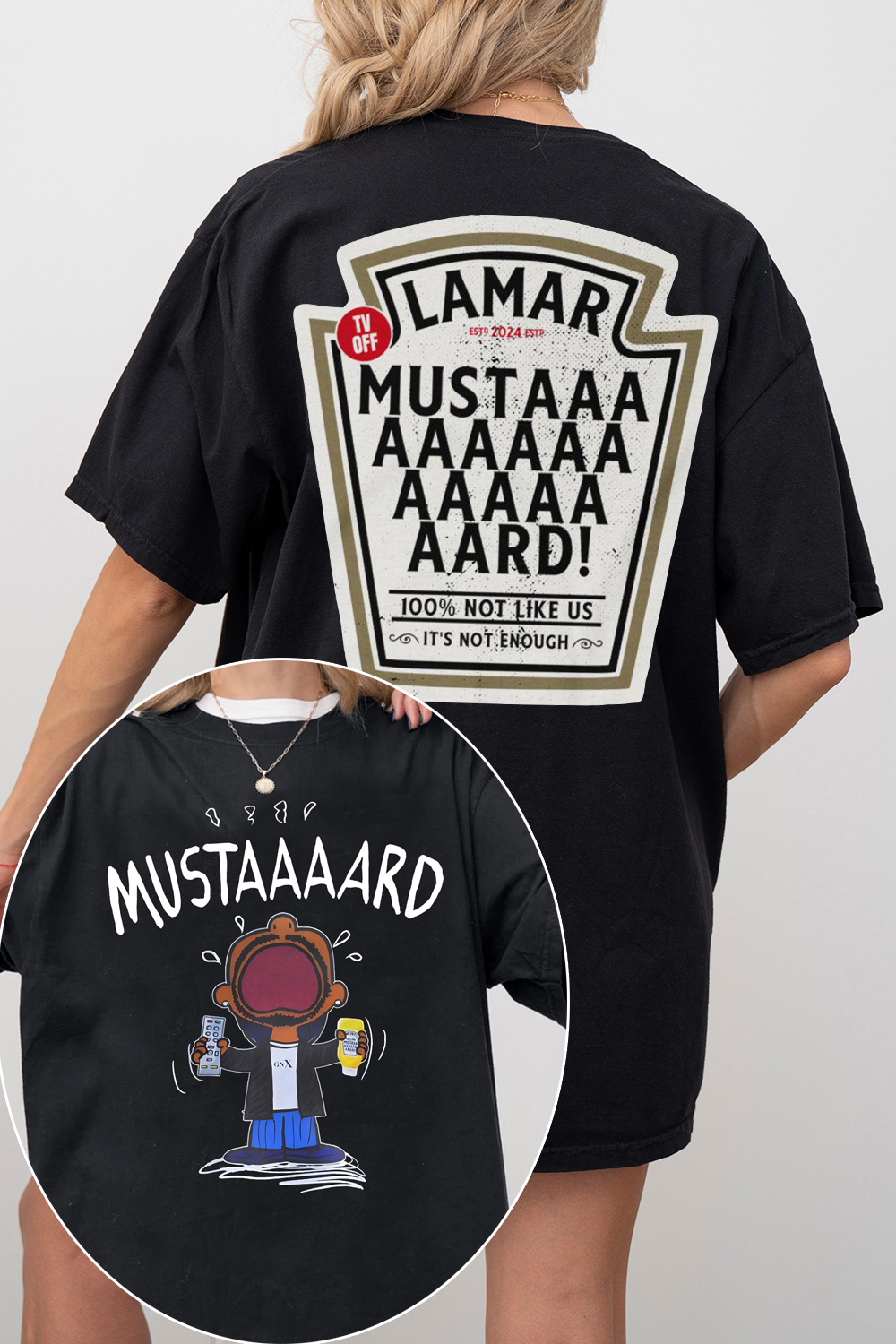 Kendrick Lamar Mustaaaard 2 Sides Tee For Women