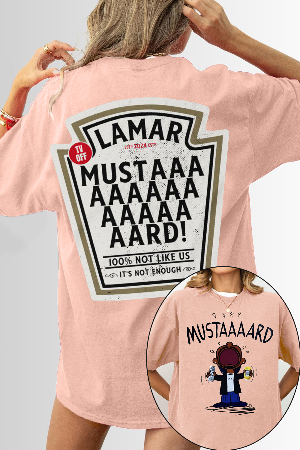 Kendrick Lamar Mustaaaard 2 Sides Tee For Women
