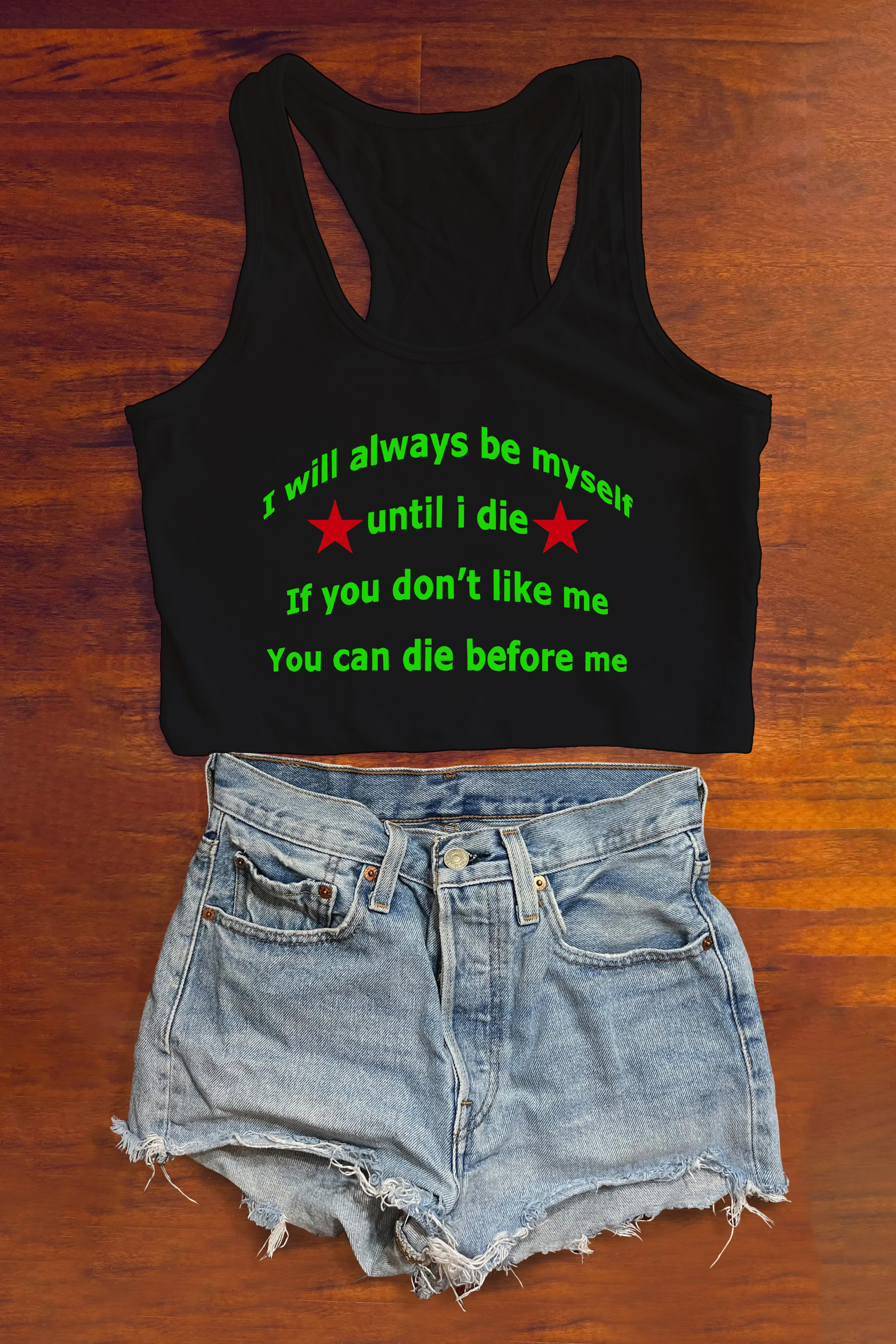 Always Be Myself Y2K CROP TOP