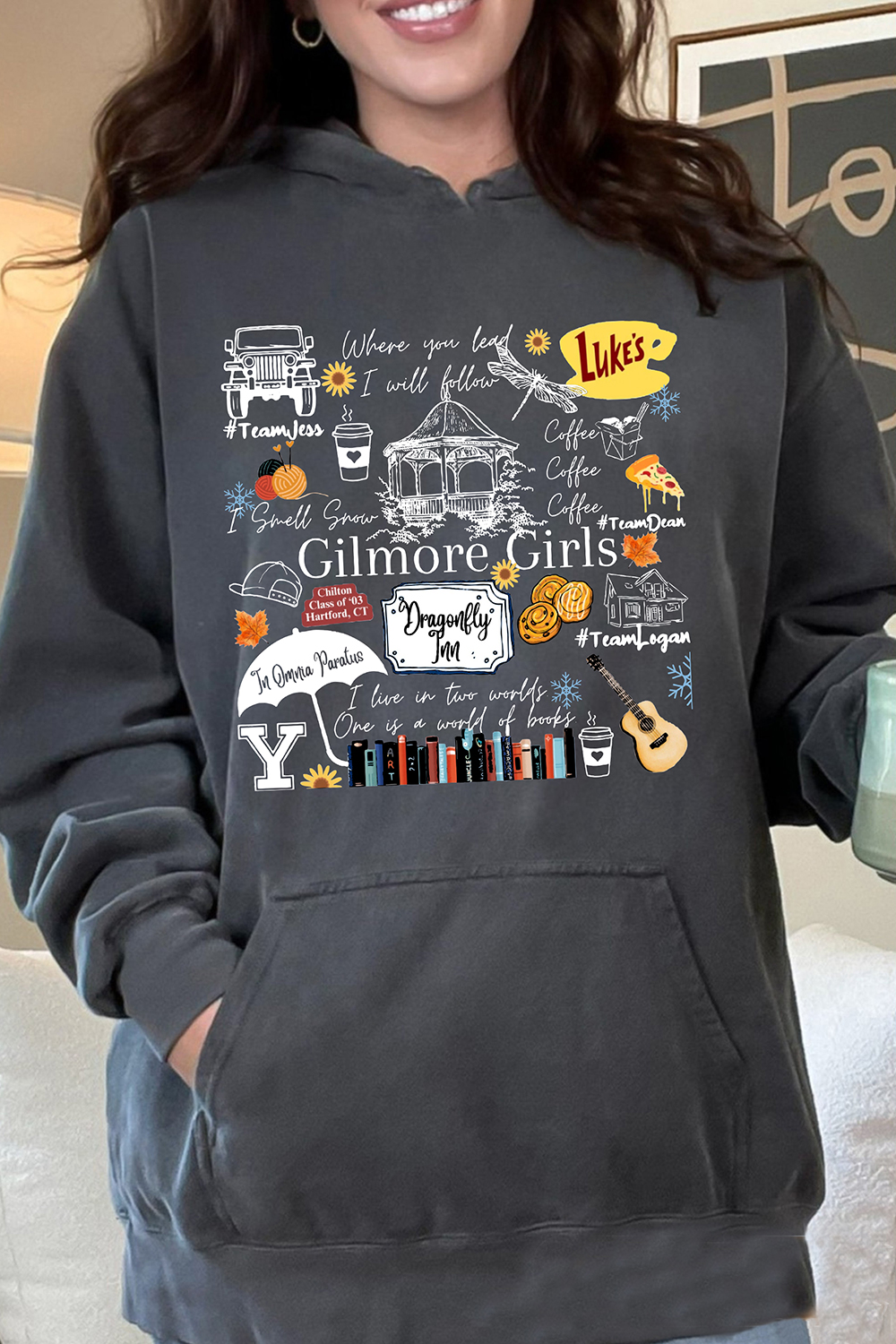 Gilmore Girls Tv Show Merch Fleece Hoodie For Women