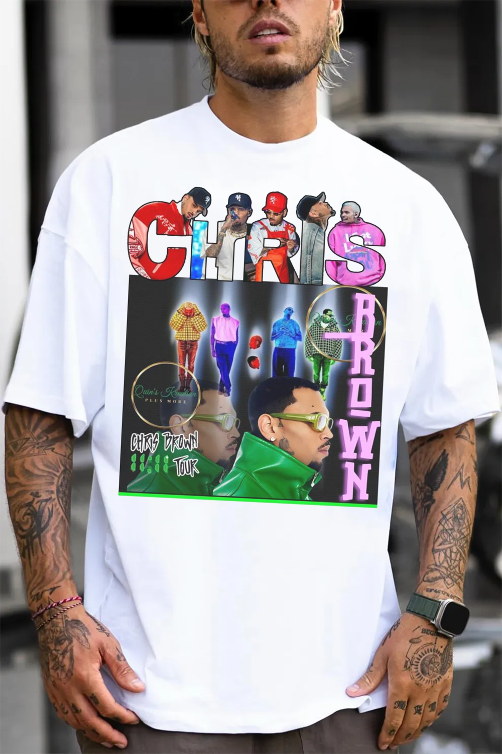 Chris Brown fashion short-sleeved T-shirt