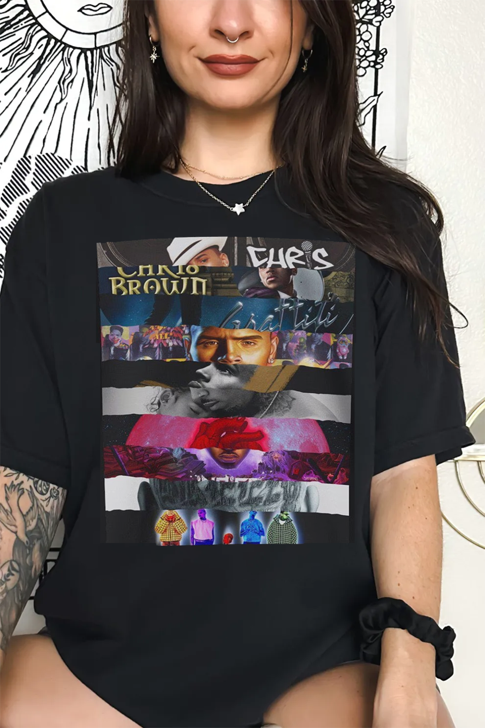 Chris Brown series printed women shirt
