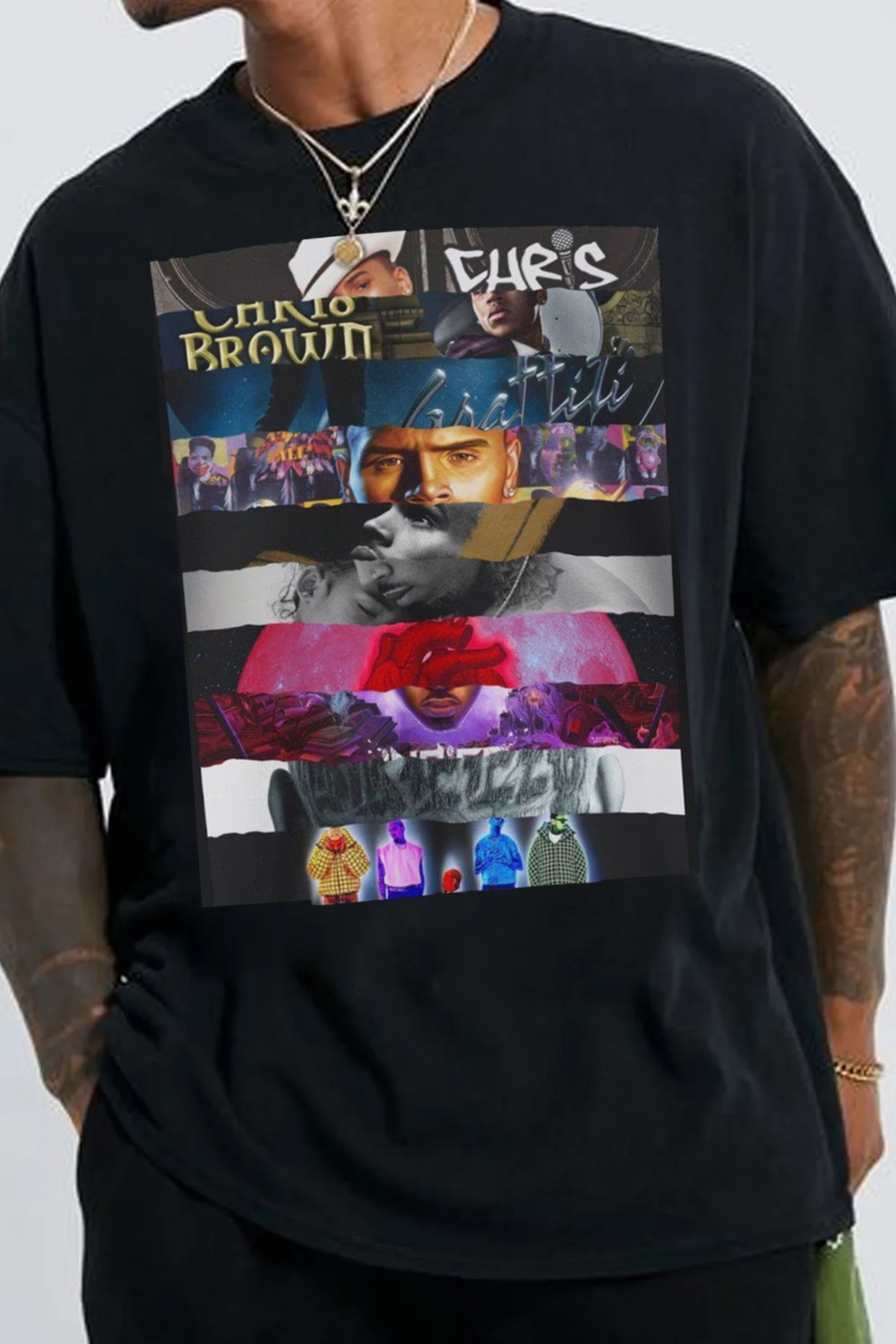 Chris Brown series printed shirt
