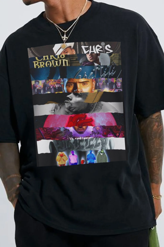 Chris Brown series printed shirt