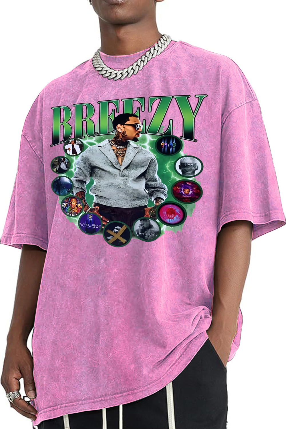 Breeze washed cotton printed T-shirt