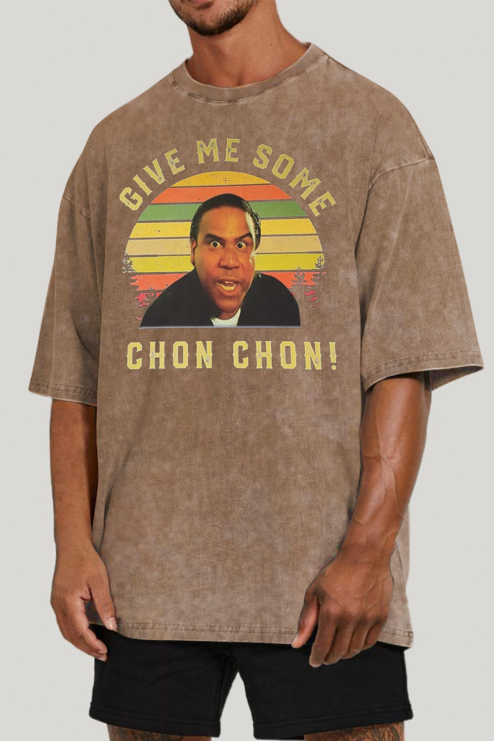 CHON CHON washed cotton printed T-shirt