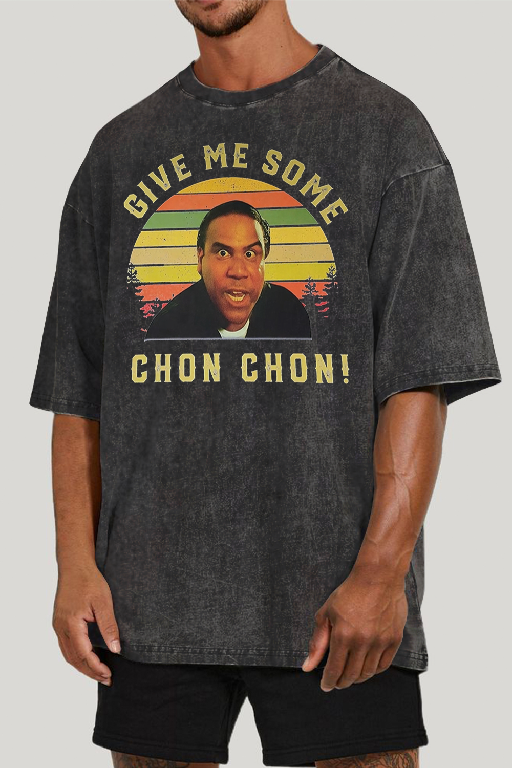 CHON CHON washed cotton printed T-shirt