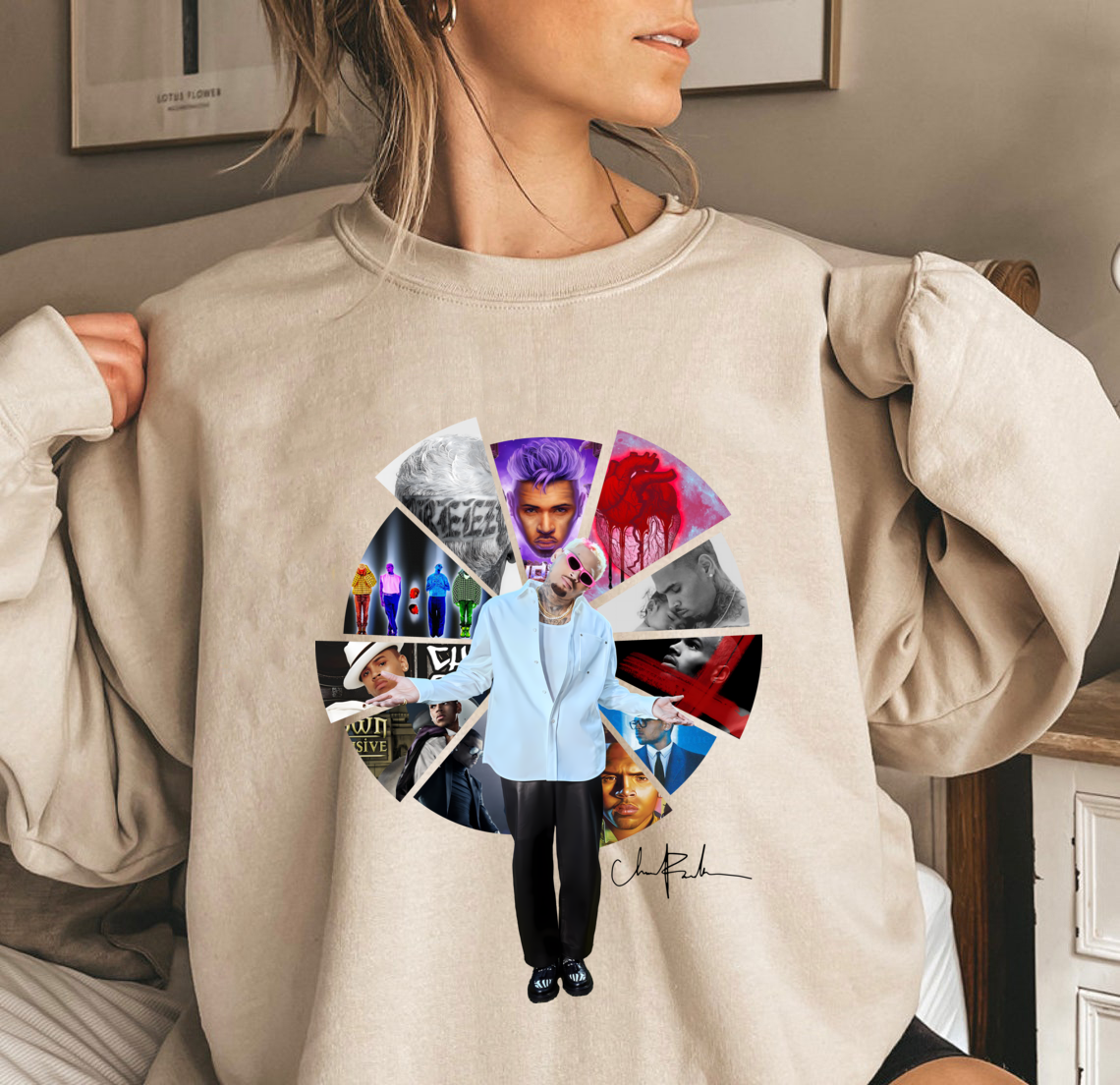 Chris Brown Breezy Albums Disk Sweatshirt