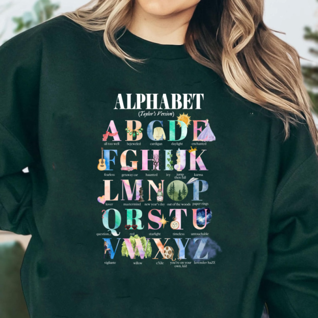 T S Swiftie Alphabet T- Sweatshirt