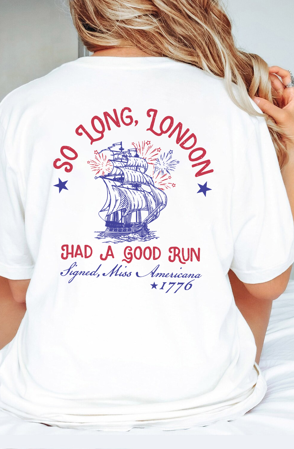 Swiftie Fangirl So Long London 4th of July 2 Sided Shirt