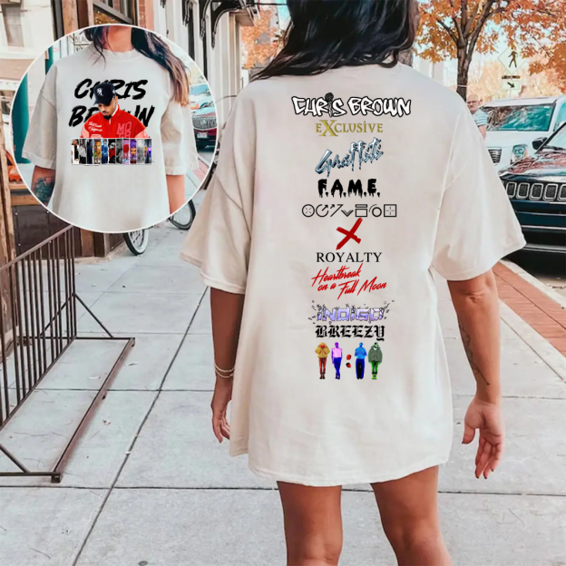 2 Sided Chris Brown Graphic Shirt For Women