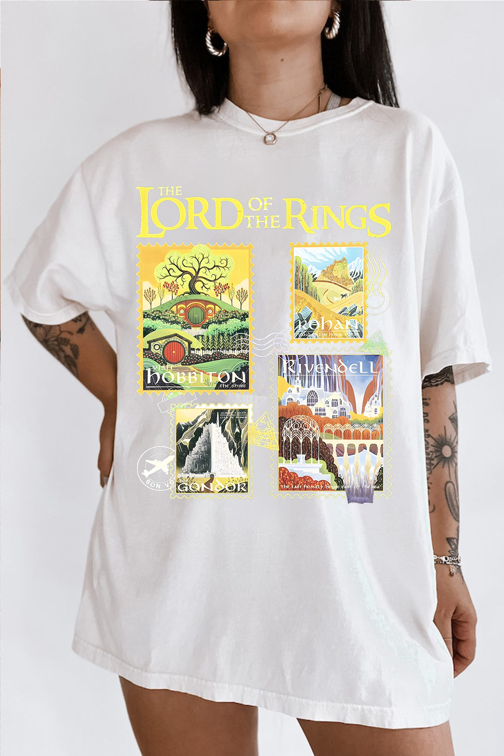 LOTR- Vintage Poster Stamp Tshirt
