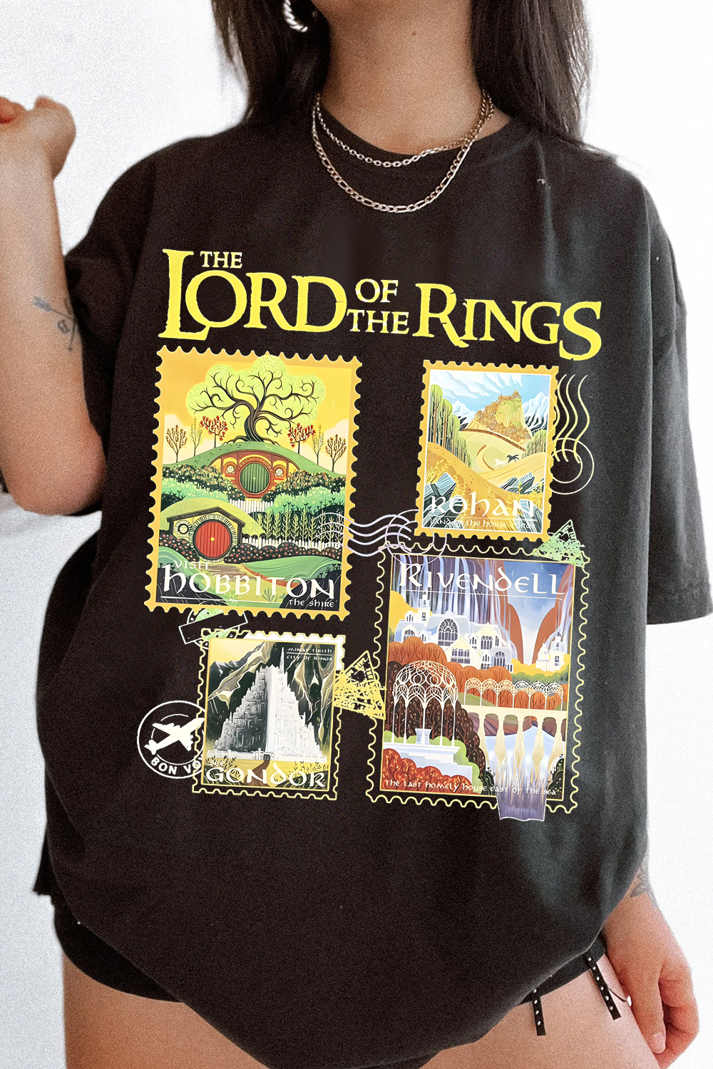 LOTR- Vintage Poster Stamp Tshirt