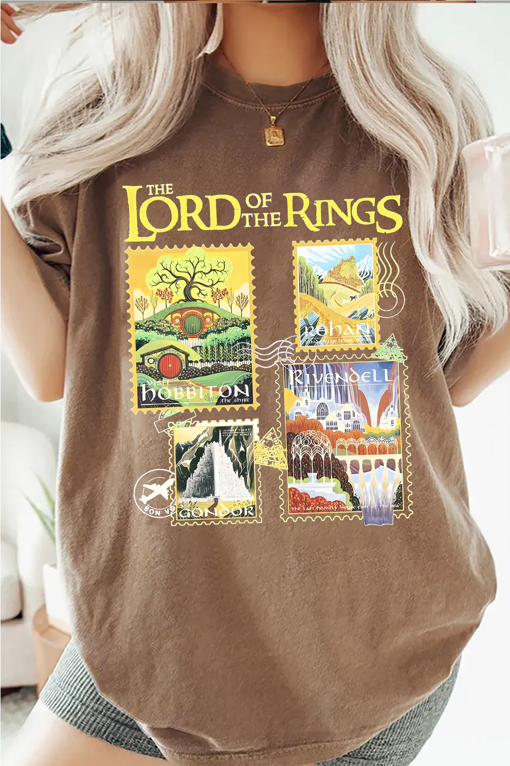 LOTR- Vintage Poster Stamp Tshirt