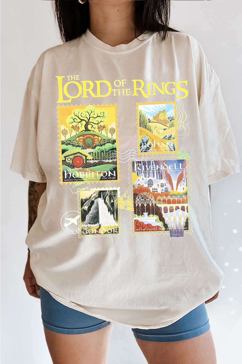LOTR- Vintage Poster Stamp Tshirt