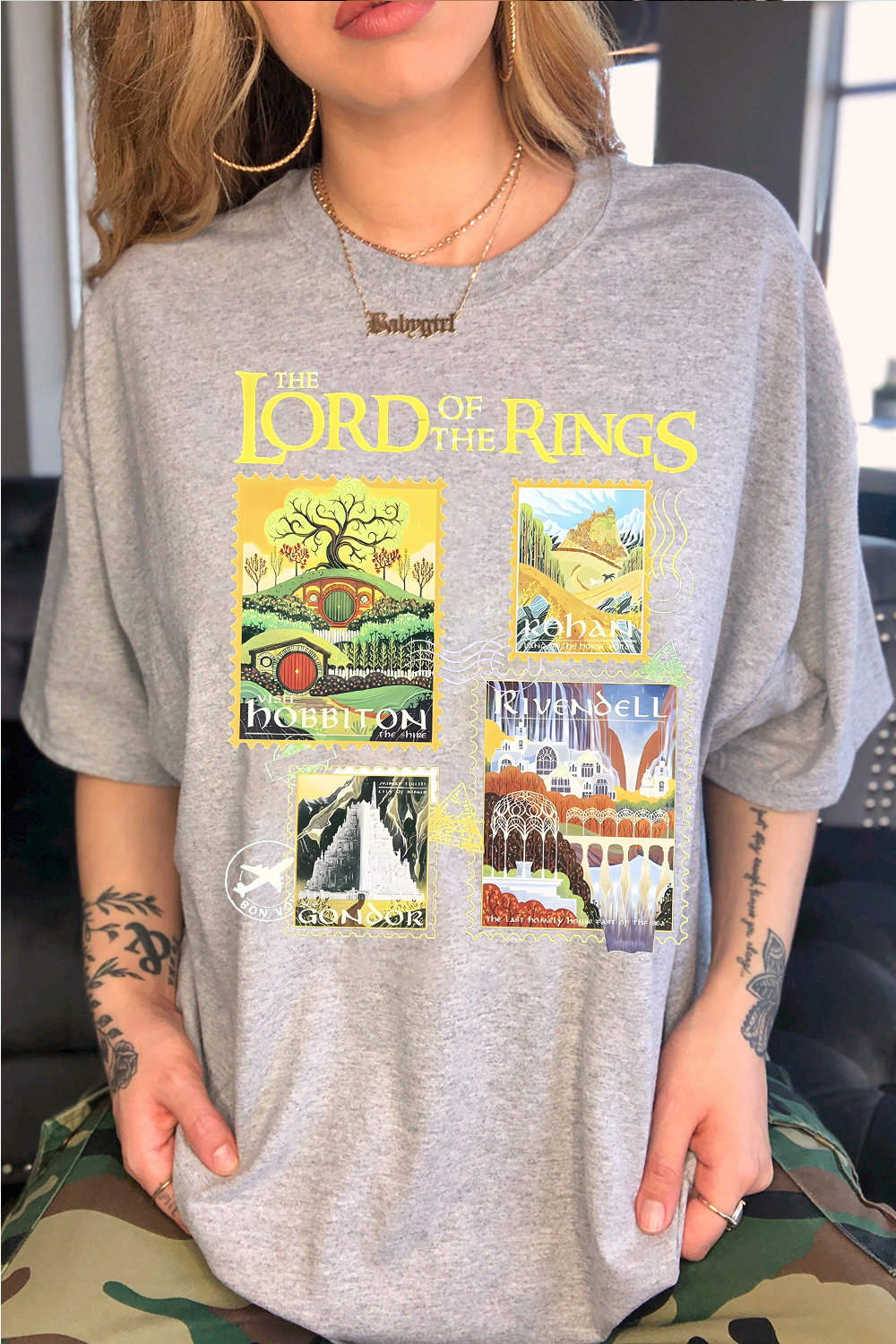 LOTR- Vintage Poster Stamp Tshirt