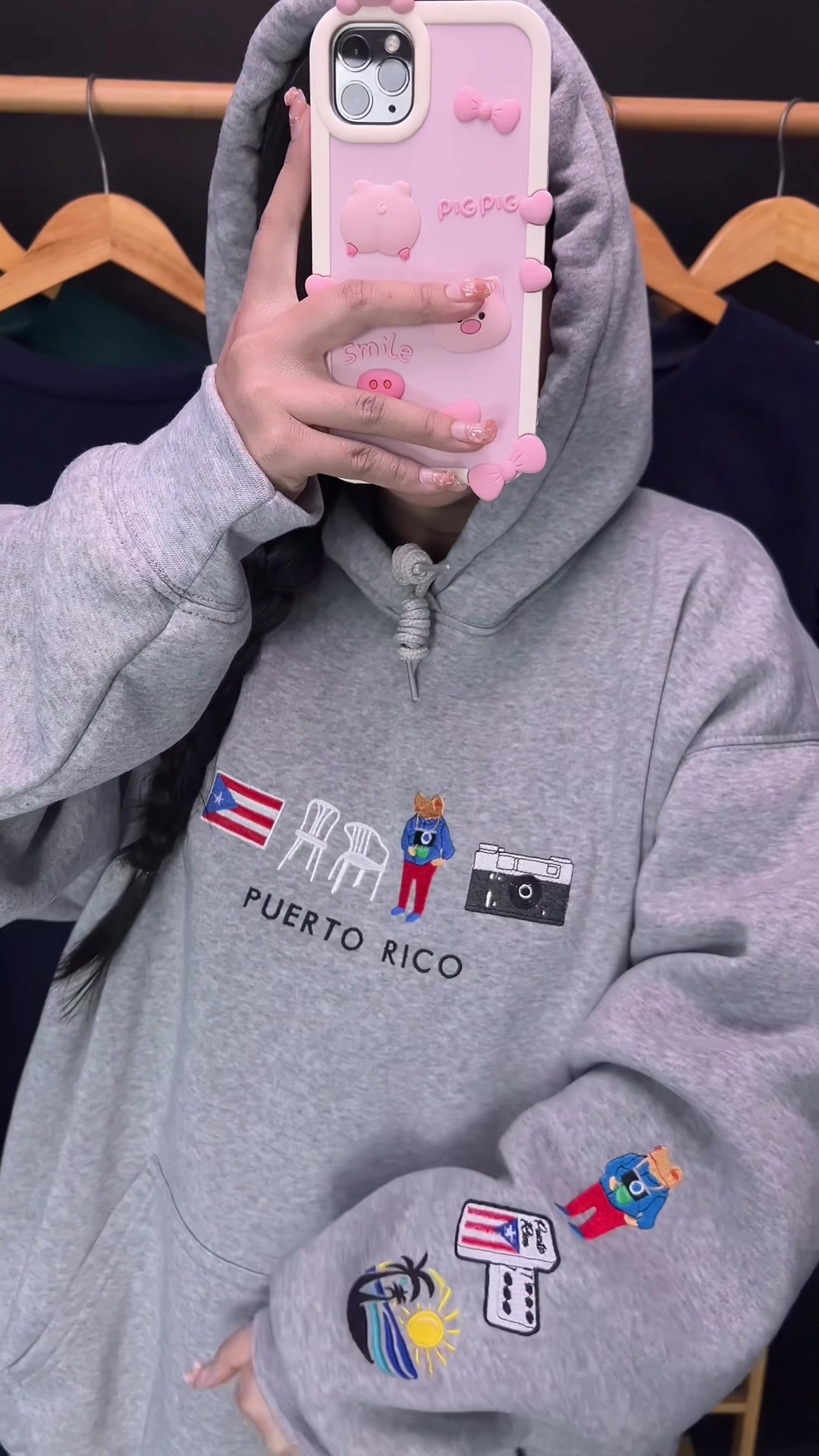 Obsessed 💓 Puertorico Embroidered Hoodie