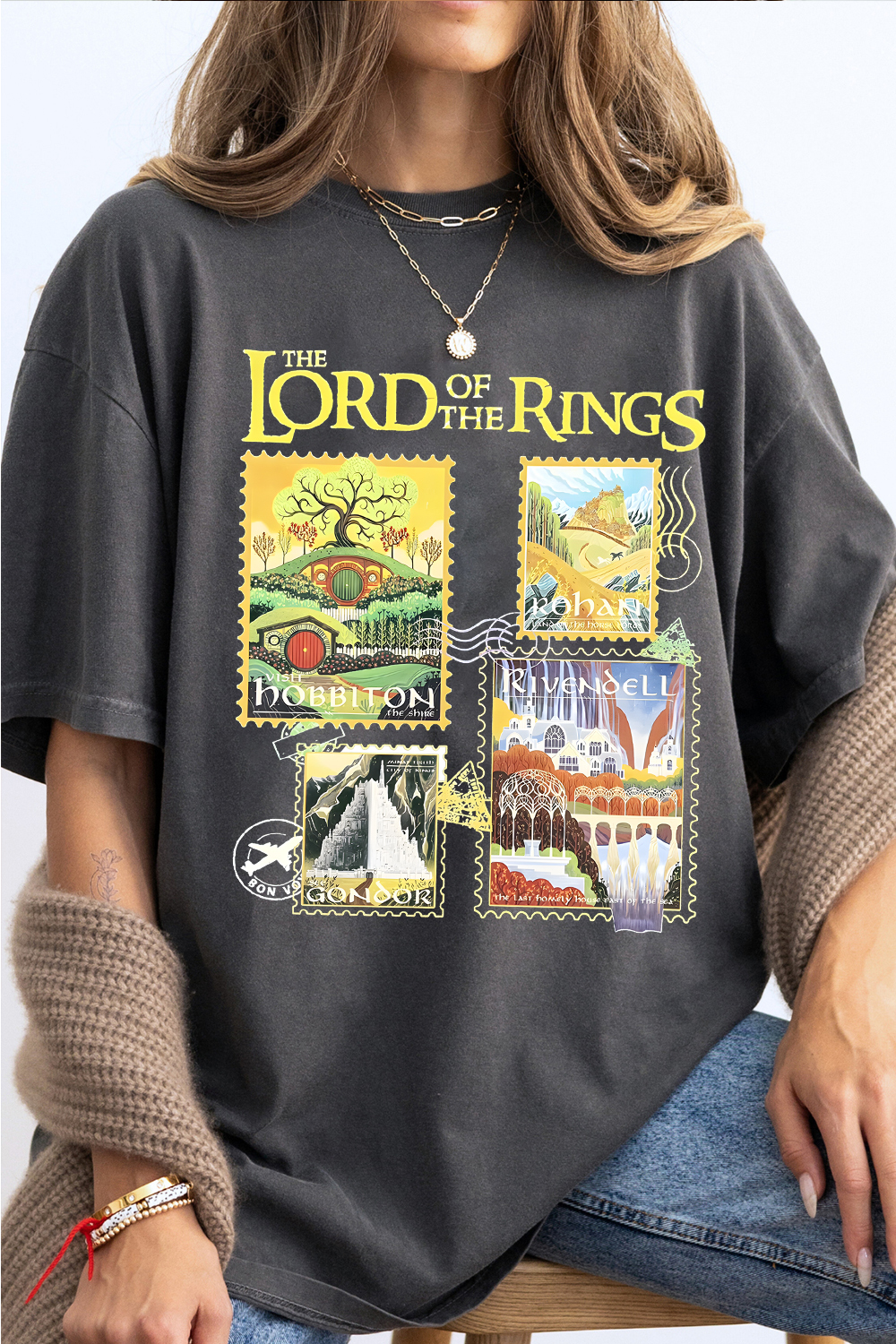 LOTR- Vintage Poster Stamp Tshirt