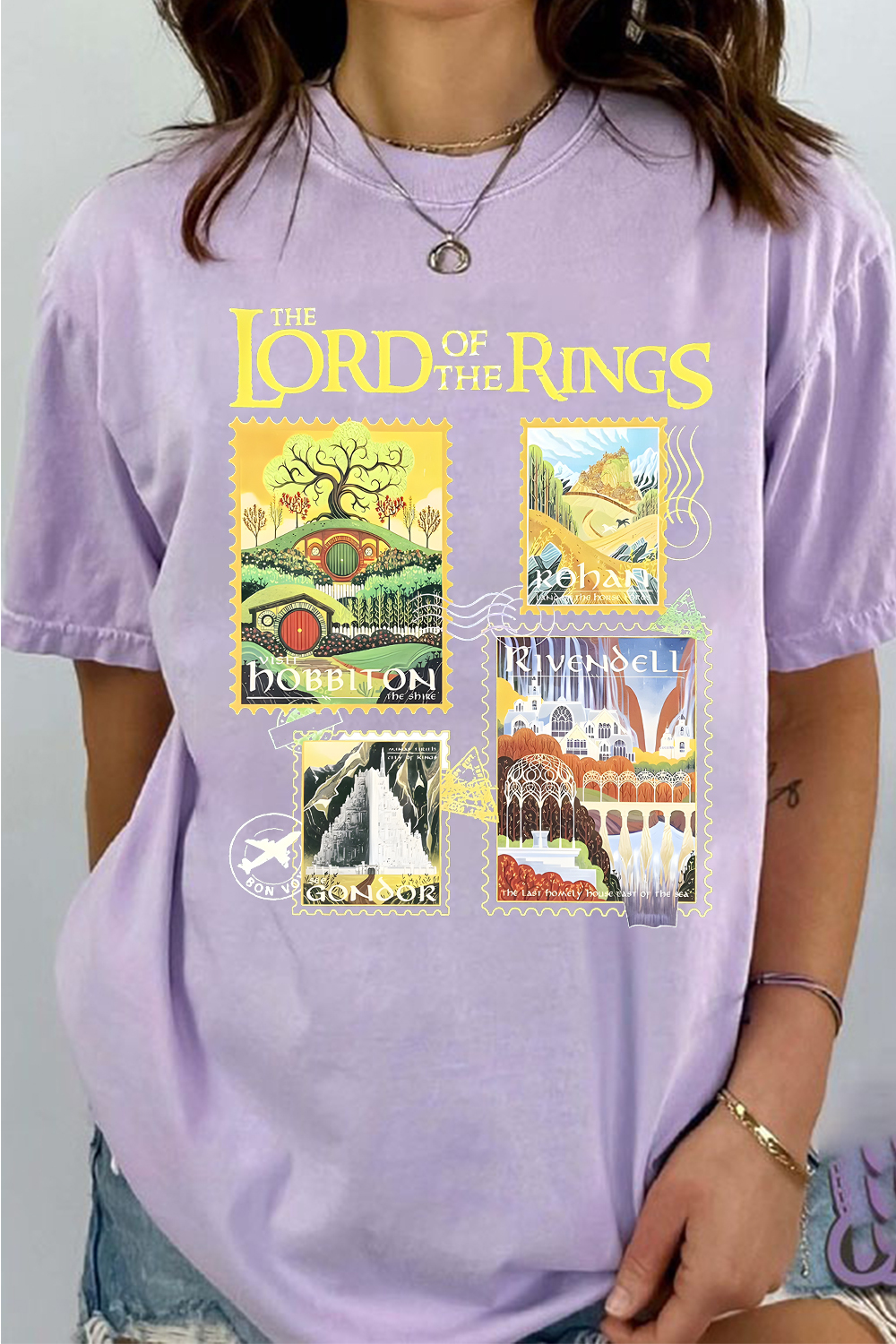 LOTR- Vintage Poster Stamp Tshirt