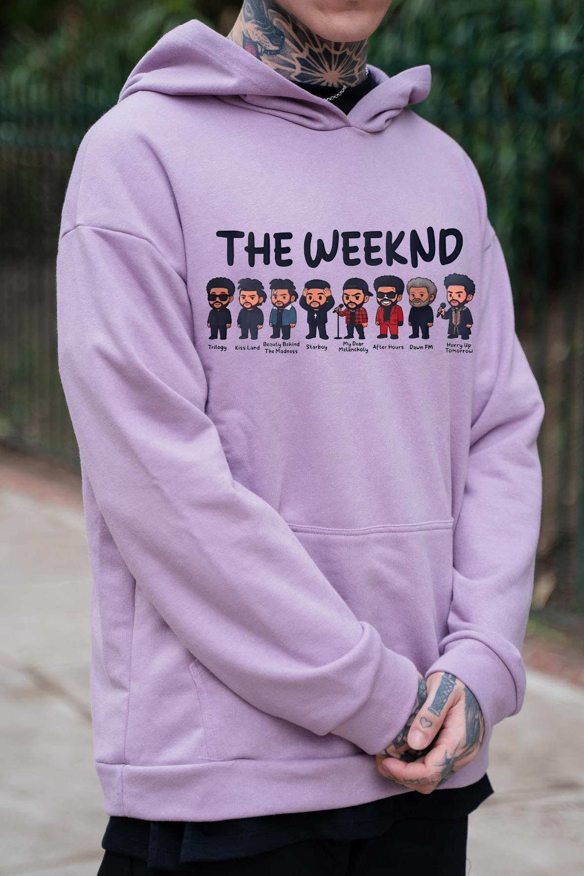 Rock The Weeknd men hoodie and shine brighter