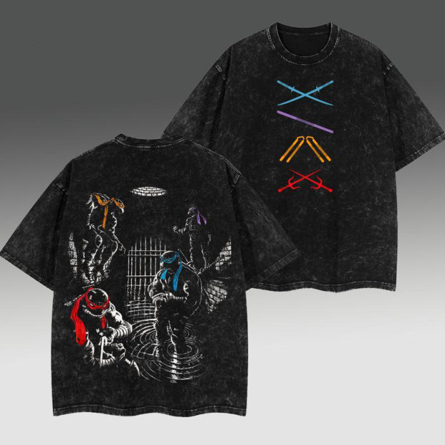 Teenage Mutant Ninja Turtles Print Washed Cotton Tee