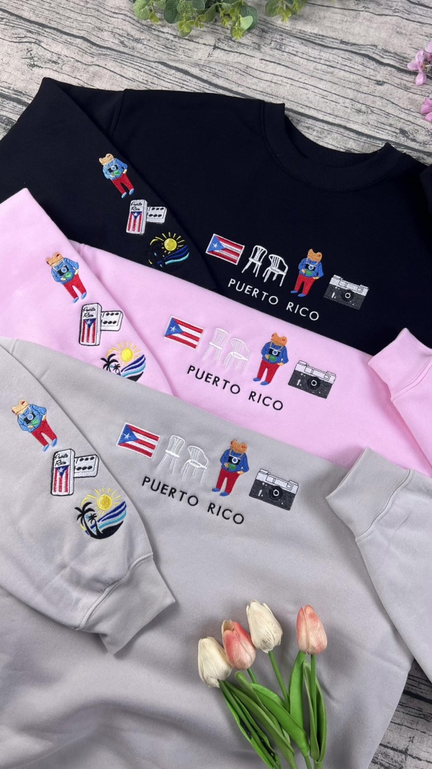 Obsessed 💓 Puertorico Embroidered Sweatshirt
